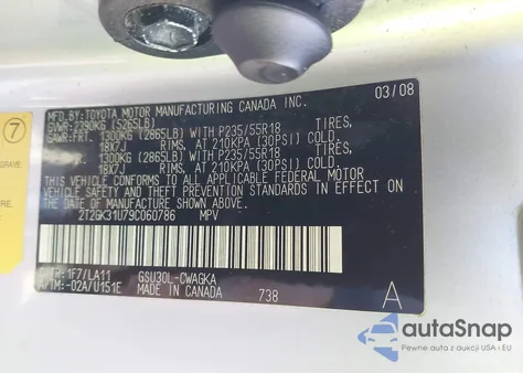 2009 Lexus Rx 350 from USA, damaged, VIN 2T2GK31U79C060786